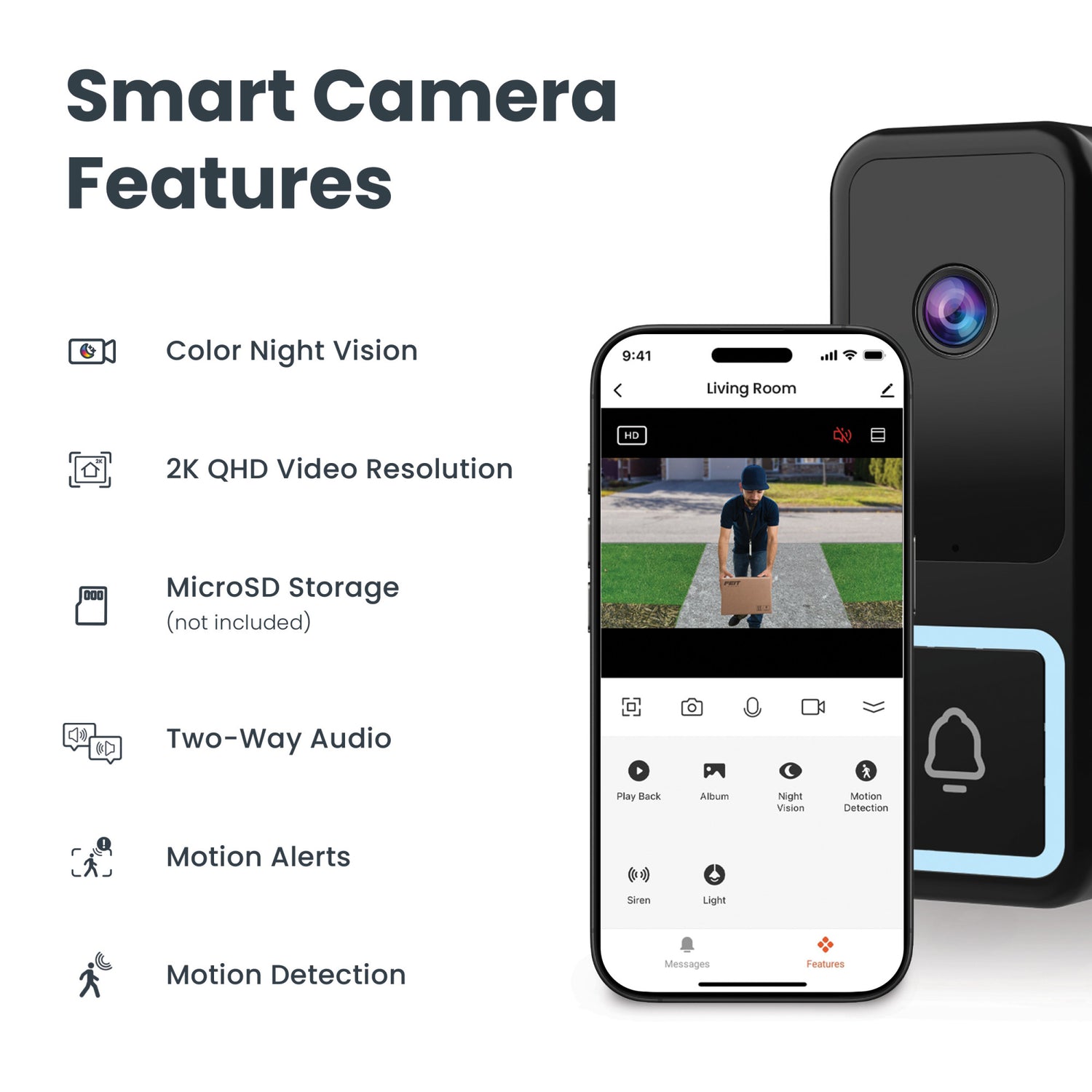 Smart Wired Doorbell Camera