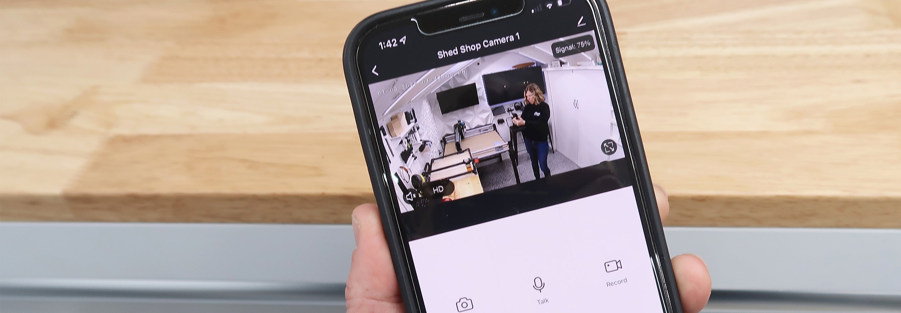 smart camera app screen on phone