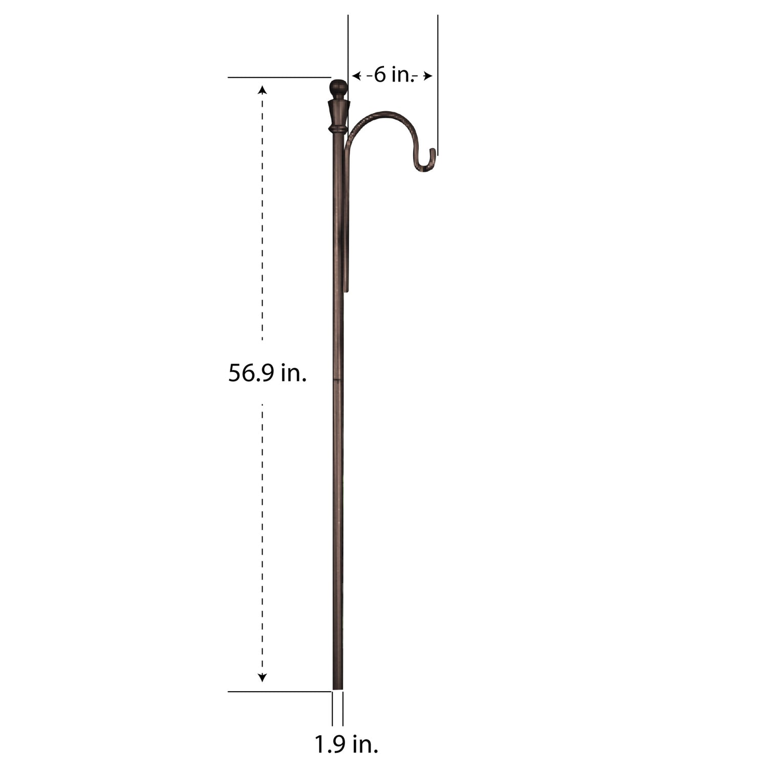 4 ft. OneSync Landscape Bronze Shepherd’s Hook