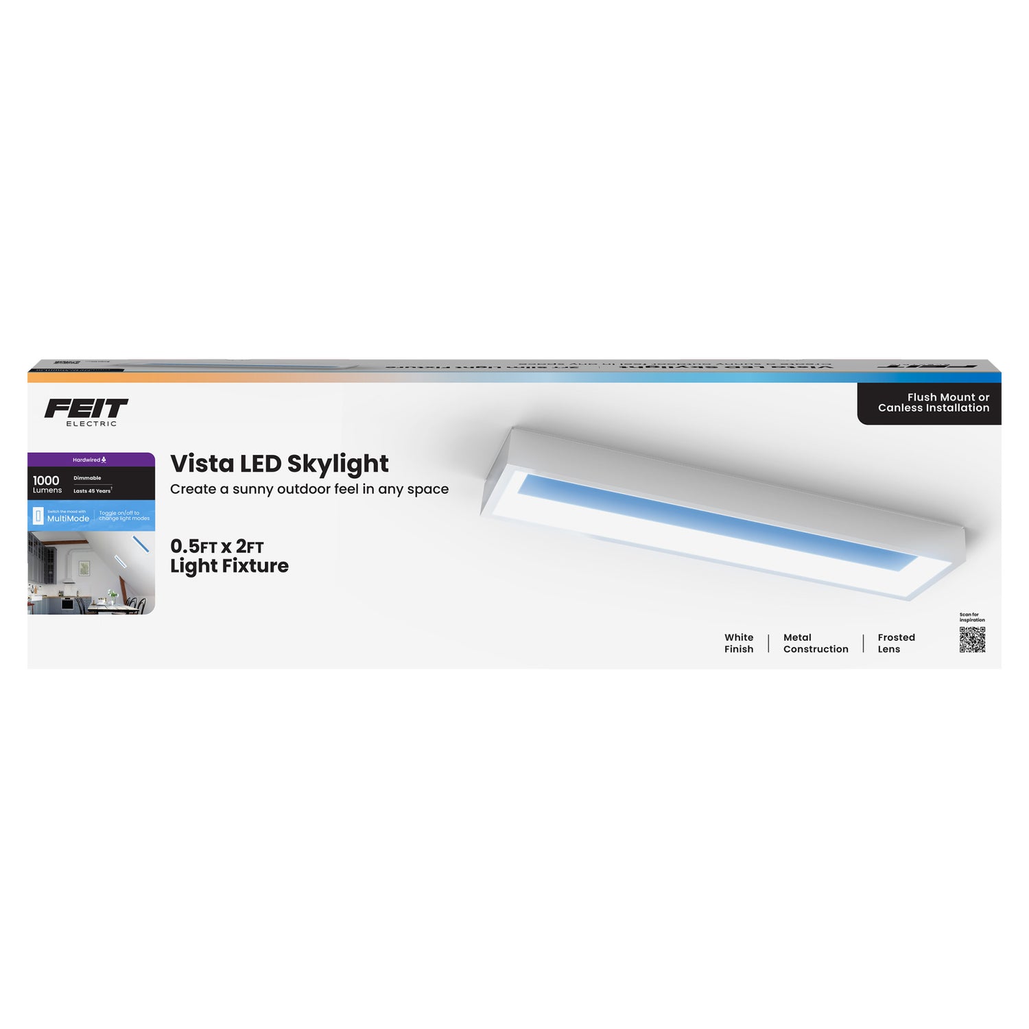 Vista 6 in. x 2 ft. Flat Panel LED Skylight